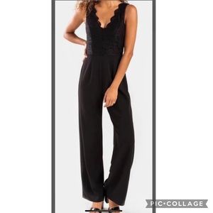 New Jumpsuit Francesca’s Black Lace Scallop XXS